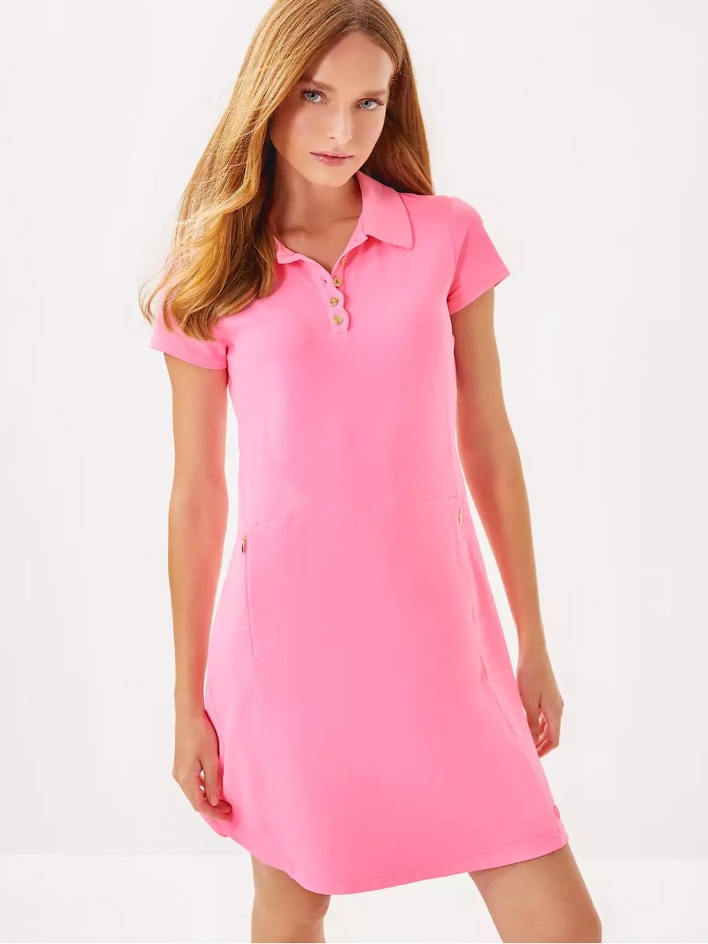 Lilly Pulitzer UPF 50+ Luxletic Frida Scallop Polo Dress. Size M